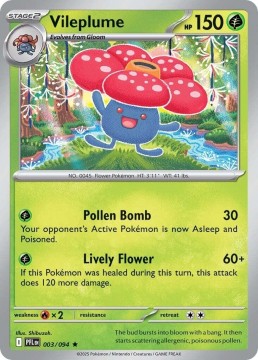 Vileplume REVERSE HOLO #3 - Pokemon Phantasmal Flames