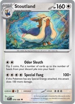 Stoutland #76 - Pokemon White Flare