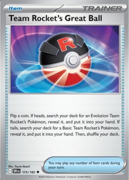 Team Rocket's Great Ball #175 - Pokemon Destined Rivals