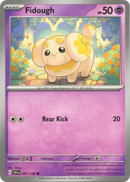 Fidough REVERSE HOLO #97 - Pokemon Scarlet & Violet