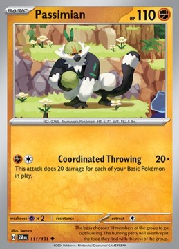 Passimian REVERSE HOLO #111 - Pokemon Surging Sparks