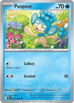 Panpour REVERSE HOLO #17 - Pokemon Black Bolt