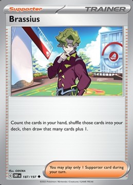 Brassius REVERSE HOLO #187 - Pokemon Obsidian Flames