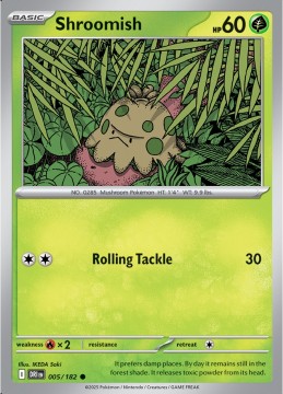 Shroomish REVERSE HOLO #5 - Pokemon Destined Rivals