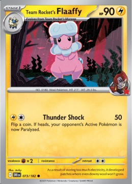 Team Rocket's Flaaffy #73 - Pokemon Destined Rivals