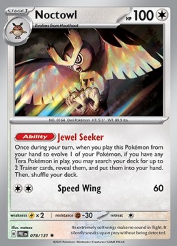 Noctowl HOLO #78 - Pokemon Prismatic Evolutions