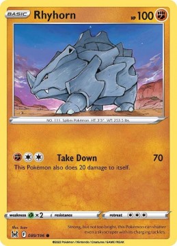 Rhyhorn #89 - Pokemon Lost Origin