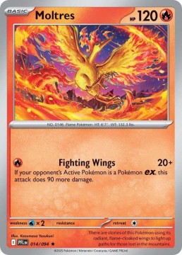 Moltres REVERSE HOLO #14 - Pokemon Phantasmal Flames