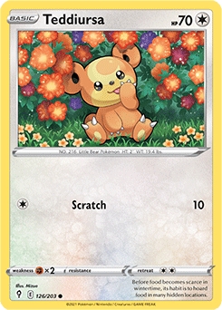 Teddiursa #126 - Pokemon Evolving Skies