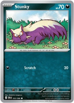 Stunky REVERSE HOLO #53 - Pokemon Chaos Rising