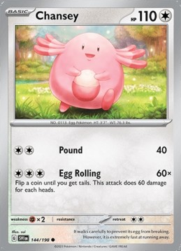 Chansey REVERSE HOLO #144 - Pokemon Scarlet & Violet