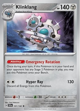 Klinklang REVERSE HOLO #101 - Pokemon Stellar Crown