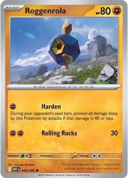 Roggenrola REVERSE HOLO #46 - Pokemon White Flare 