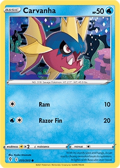 Carvanha #35 - Pokemon Evolving Skies