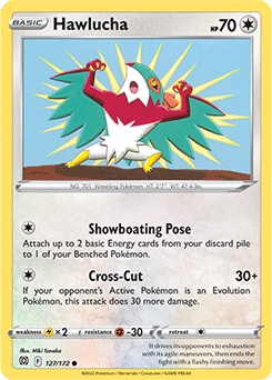 Hawlucha REVERSE HOLO #127 - Pokemon Brilliant Stars 