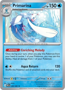 Primarina HOLO #20 - Pokemon Pitch Black