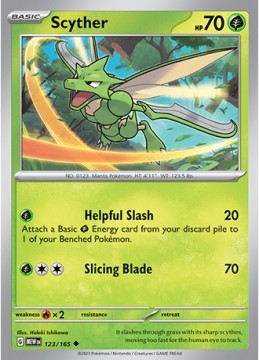 Scyther REVERSE HOLO #123 - Pokemon Scarlet & Violet 151