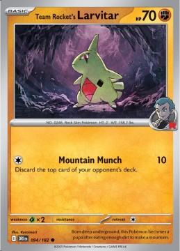 Team Rocket's Larvitar #94 - Pokemon Destined Rivals