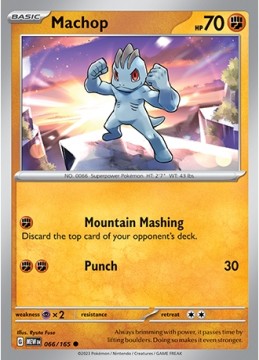 Machop REVERSE HOLO #66 - Pokemon Scarlet & Violet 151