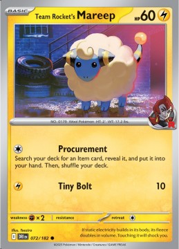 Team Rocket's Mareep #72 - Pokemon Destined Rivals