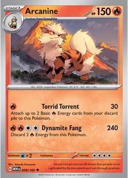 Arcanine #59 - Pokemon Scarlet & Violet 151