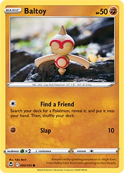 Baltoy REVERSE HOLO #93 - Pokemon Silver Tempest