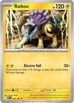 Raikou REVERSE HOLO #48 - Pokemon Mega Evolution