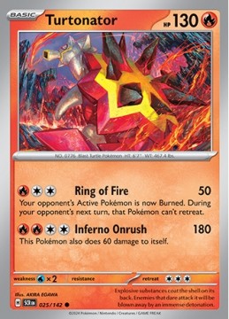 Turtonator REVERSE HOLO #25 - Pokemon Stellar Crown