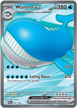 Wailord ex #97 - Pokemon Pitch Black