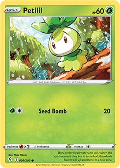 Petilil #9 - Pokemon Evolving Skies 