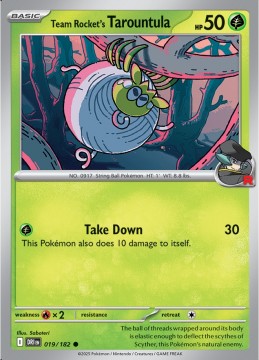 Team Rocket's Tarountula #19 - Pokemon Destined Rivals