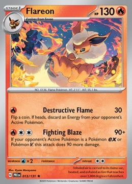 Flareon HOLO #13 - Pokemon Prismatic Evolutions