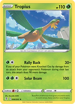 Tropius REVERSE HOLO #6 - Pokemon Evolving Skies 