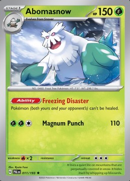 Abomasnow REVERSE HOLO #11 - Pokemon Paldea Evolved 