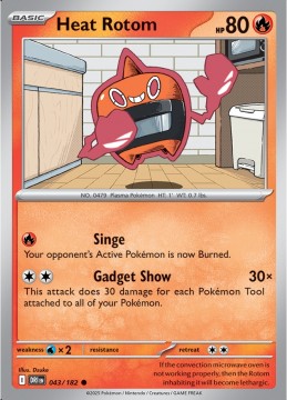 Heat Rotom REVERSE HOLO #43 - Pokemon Destined Rivals 