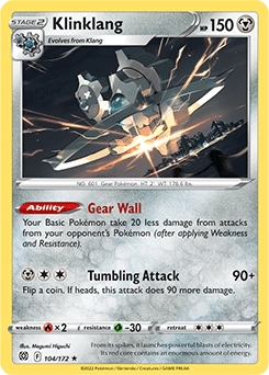 Klinklang REVERSE HOLO #104 - Pokemon Brilliant Stars