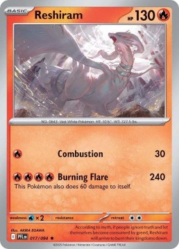 Reshiram HOLO #17 - Pokemon Phantasmal Flames