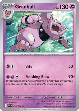 Granbull REVERSE HOLO #38 - Pokemon Phantasmal Flames