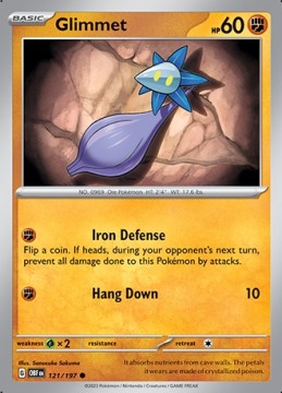 Glimmet #121 - Pokemon Obsidian Flames