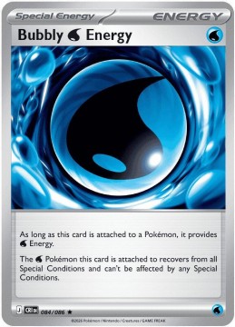 Bubbly W Energy REVERSE HOLO #84 - Pokemon Chaos Rising 