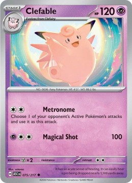 Clefable POKEBALL PATTERN #75 - Pokemon Ascended Heroes