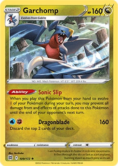 Garchomp REVERSE HOLO #109 - Pokemon Brilliant Stars