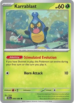Karrablast REVERSE HOLO #9 - Pokemon Black Bolt 