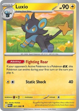 Luxio REVERSE HOLO #27 - Pokemon Perfect Order 