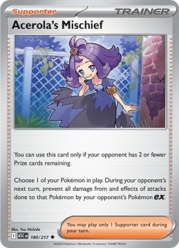 Acerola's Mischief REVERSE HOLO #180 - Pokemon Ascended Heroes
