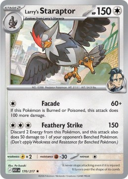 Larry's Staraptor POKEBALL PATTERN #170 - Pokemon Ascended Heroes 