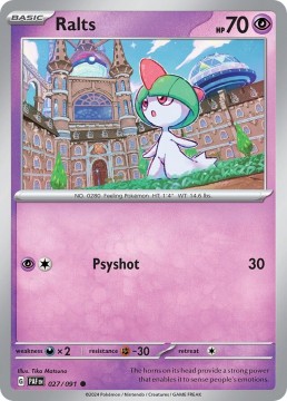 Ralts #27 - Pokemon Paldean Fates