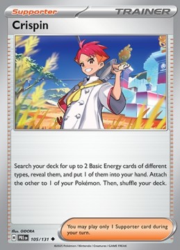 Crispin REVERSE HOLO #105 - Pokemon Prismatic Evolutions