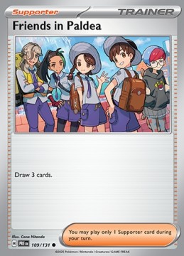 Friends in Paldea REVERSE HOLO #109 - Pokemon Prismatic Evolutions