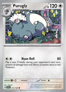 Purugly REVERSE HOLO #117 - Pokemon Stellar Crown